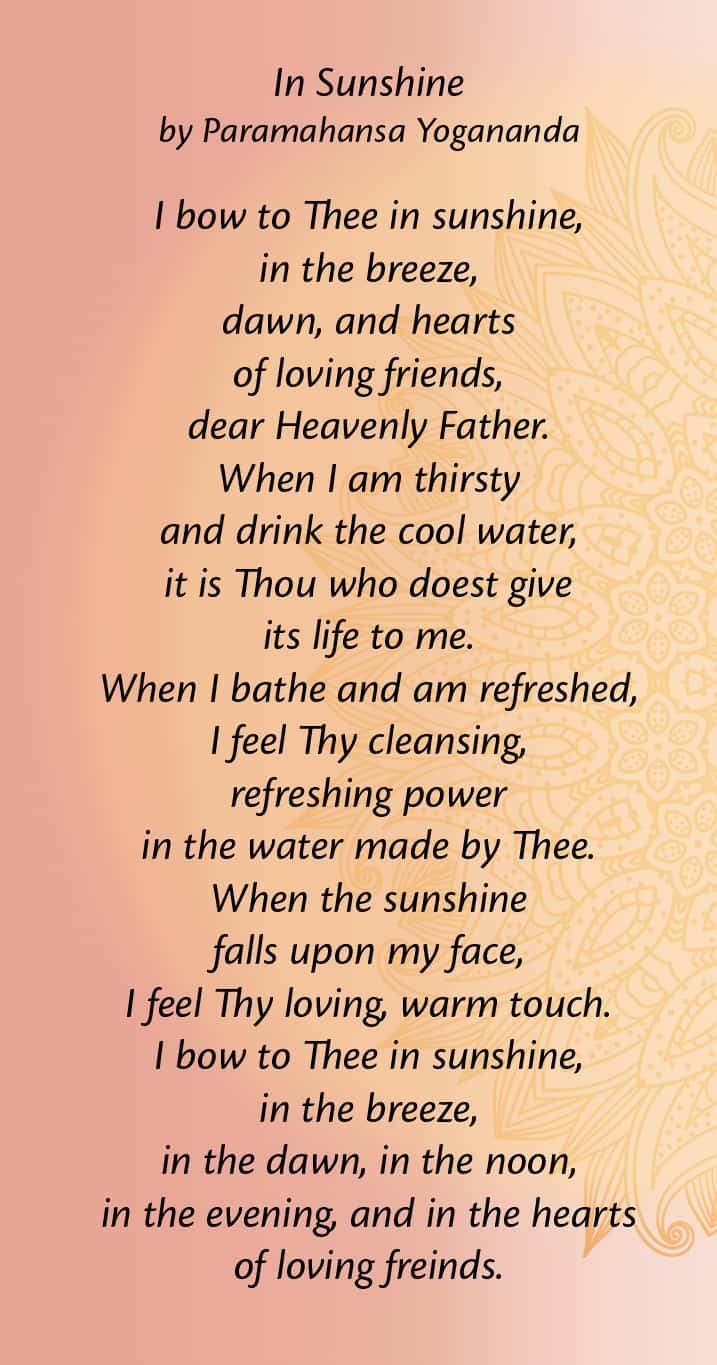 Yogananda Prayer